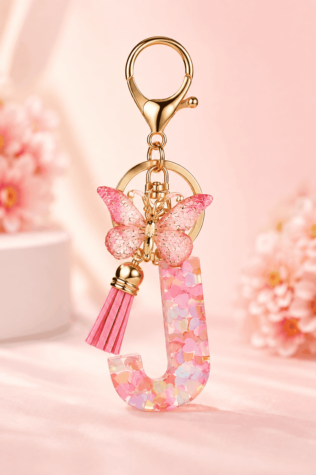Alphabet J Keychain
